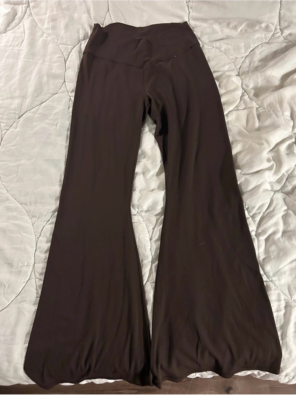 Aerie Women's High-Waist Brown Flared Pants
